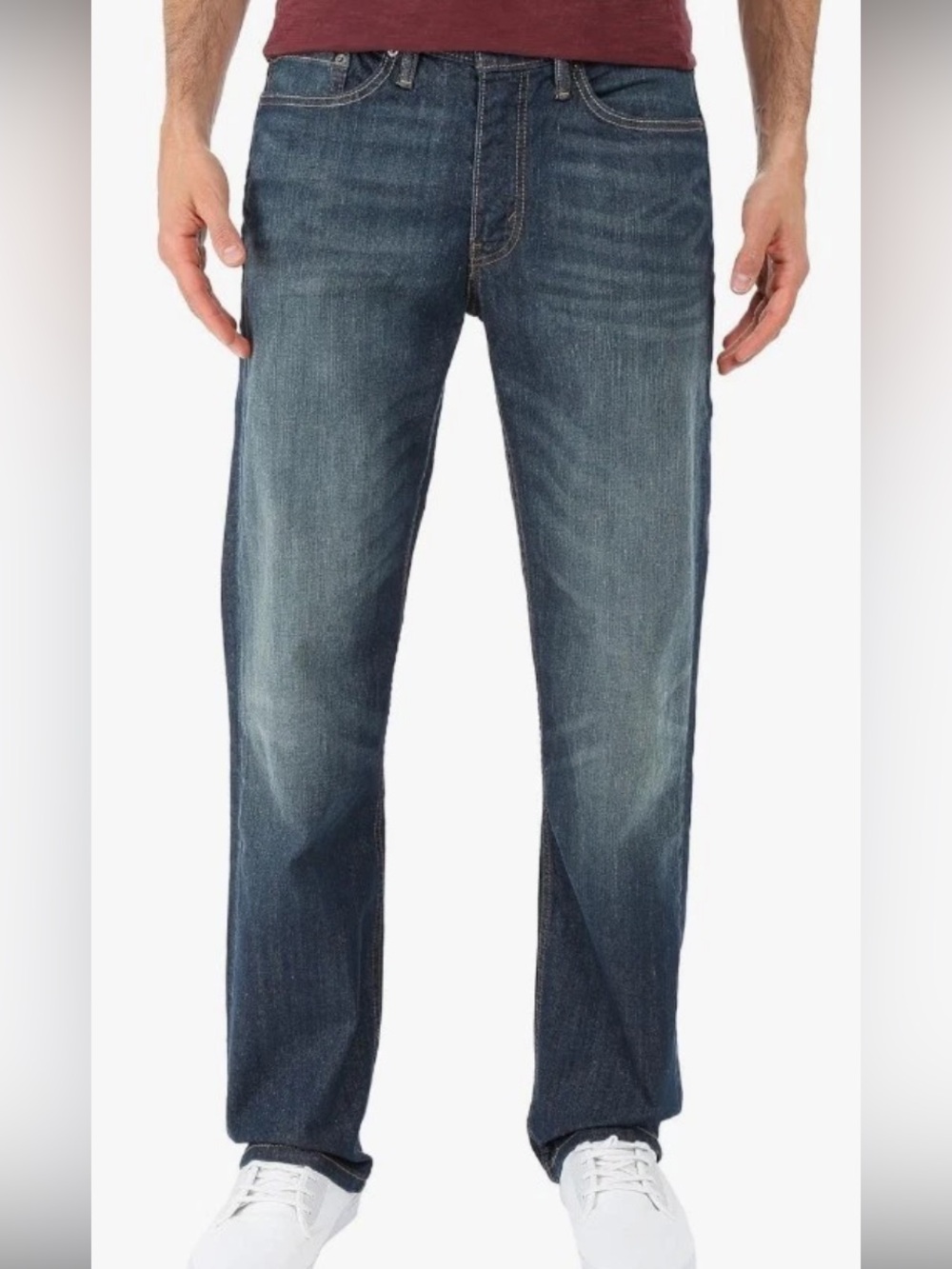 Levis 514 Straight Fit Mens Blue Jeans Size 30x32 (30x31) Blank Red Tab No Patch